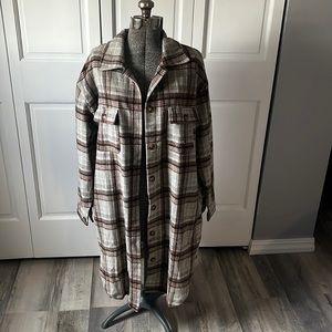 Panache Accessories long flannel shacket